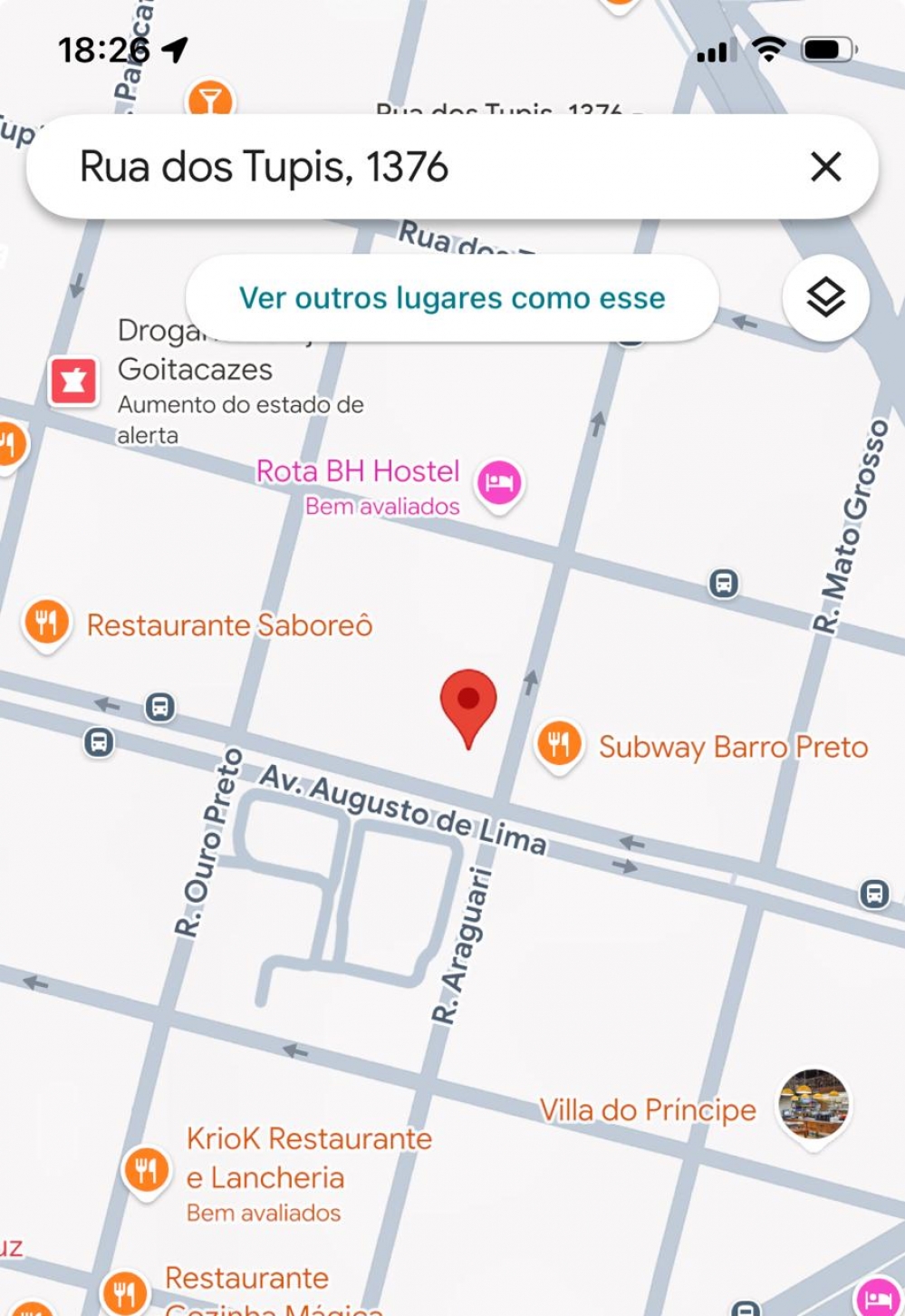 foto Terreno Rua Tupis nº 1.376  bairro Barro Preto em Belo Horizonte/MG 
